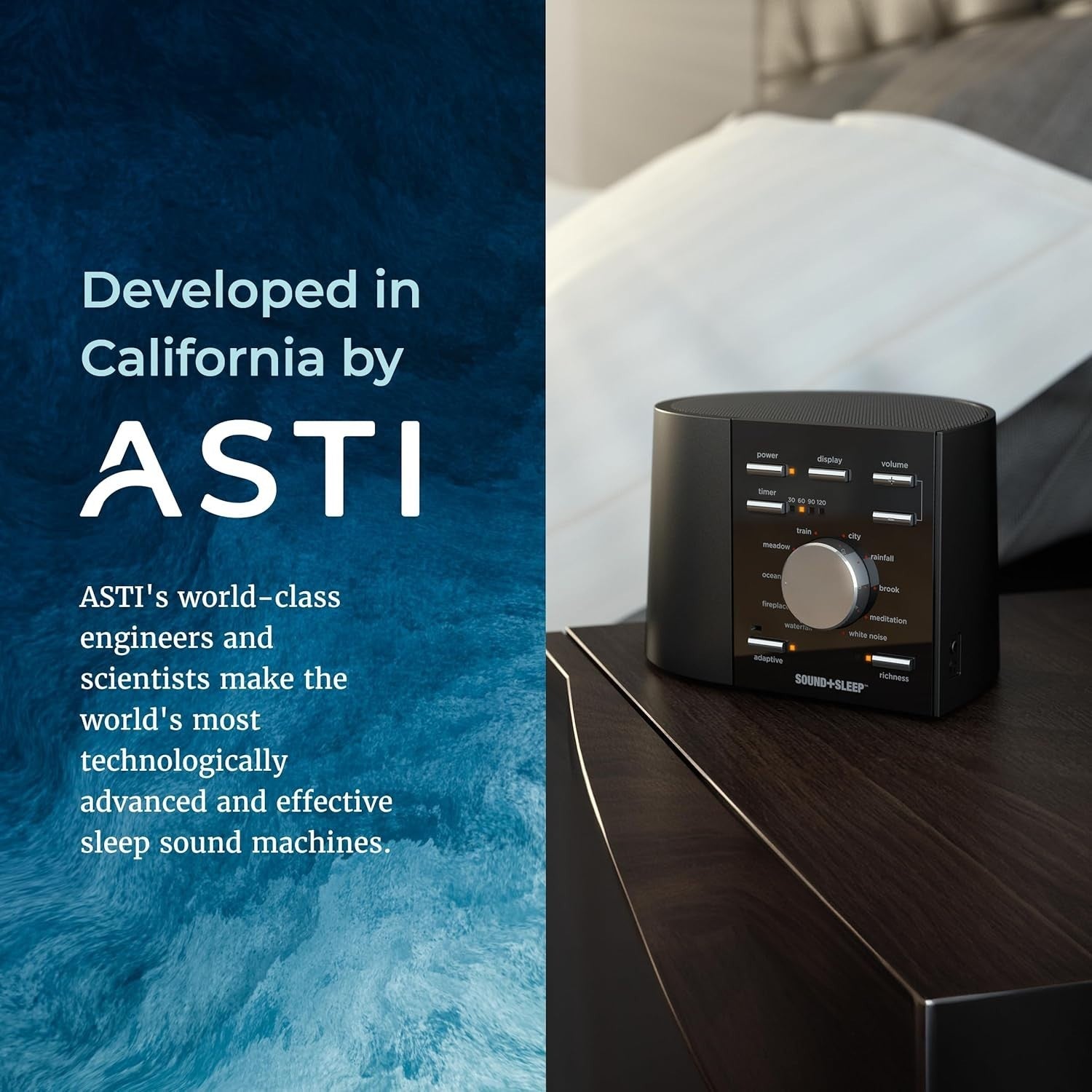 Sleep Sound Machine with Non-Looping Nature & White Noise, Adaptive Audio