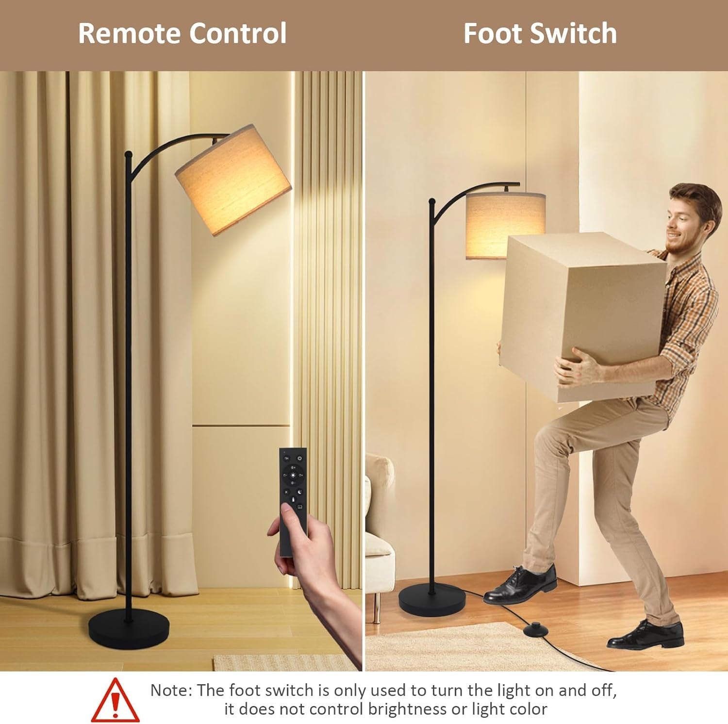 LED Floor Lamp Remote Control Dimmable Adjustable Standing Reading Light