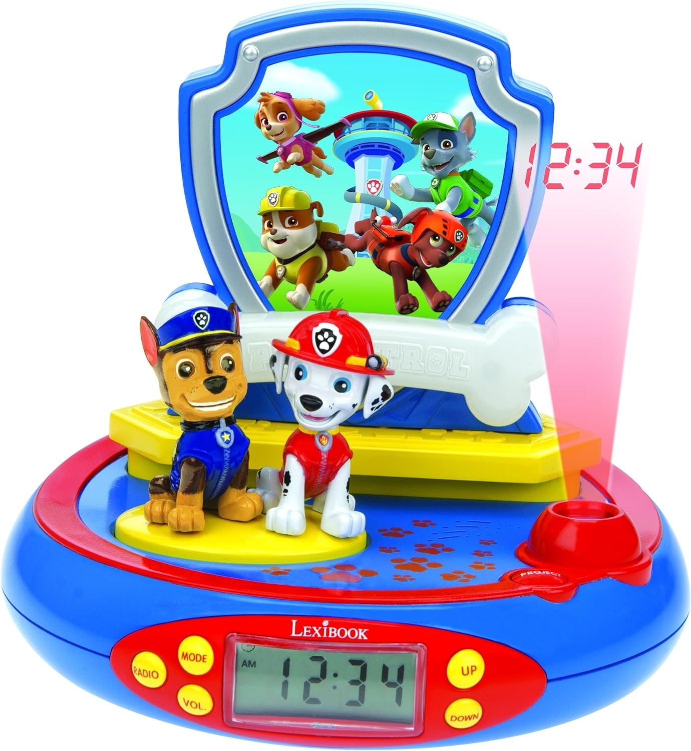 Kids Projector Alarm Clock Night Light Ceiling Time Display Sound Effects