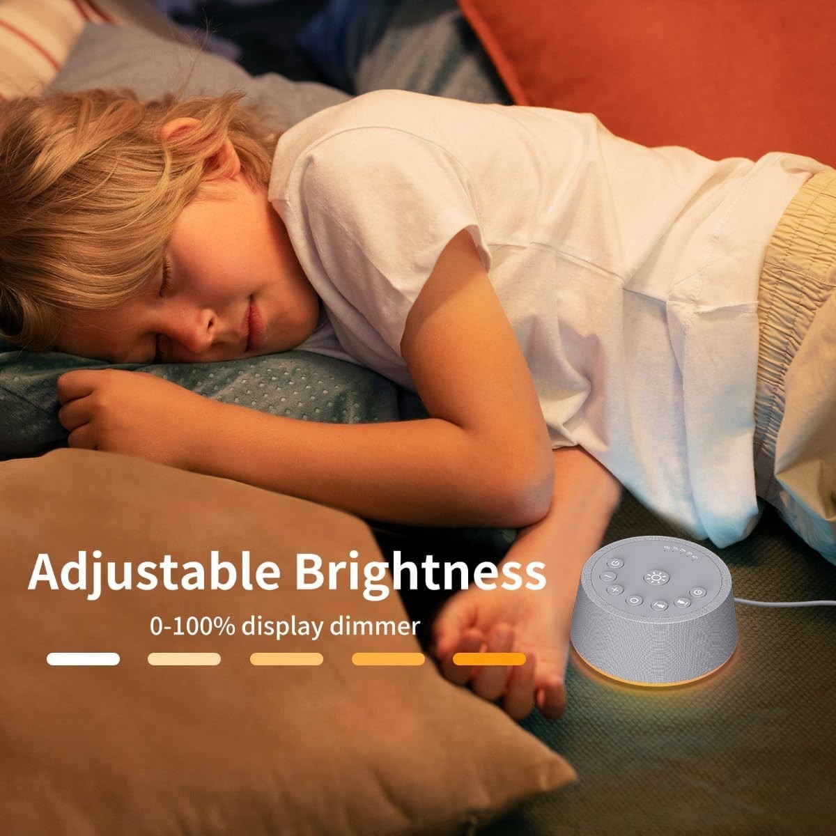 White Noise Sound Machine 25 Soothing Sounds 32 Volume Timer Night Light