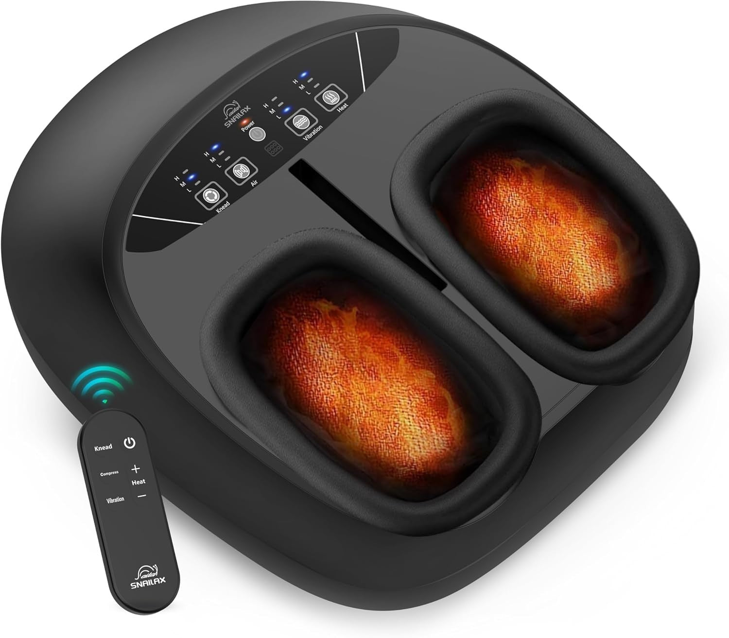 Electric Foot Massager Heat Compression Deep Kneading Vibration Pain Relief