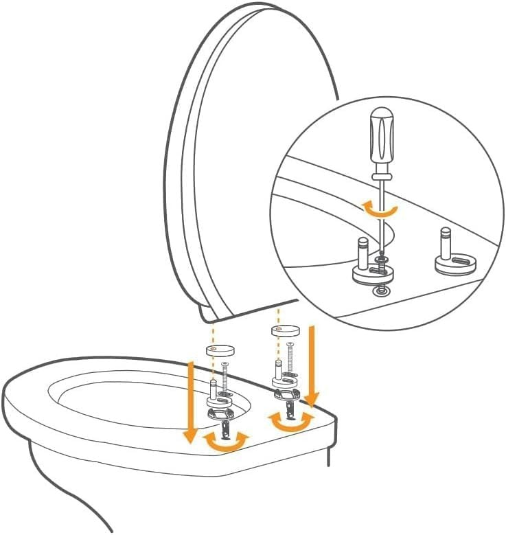 White Shining Toilet Seat Soft Close Duroplast Quick Release Top Fix 45x37cm