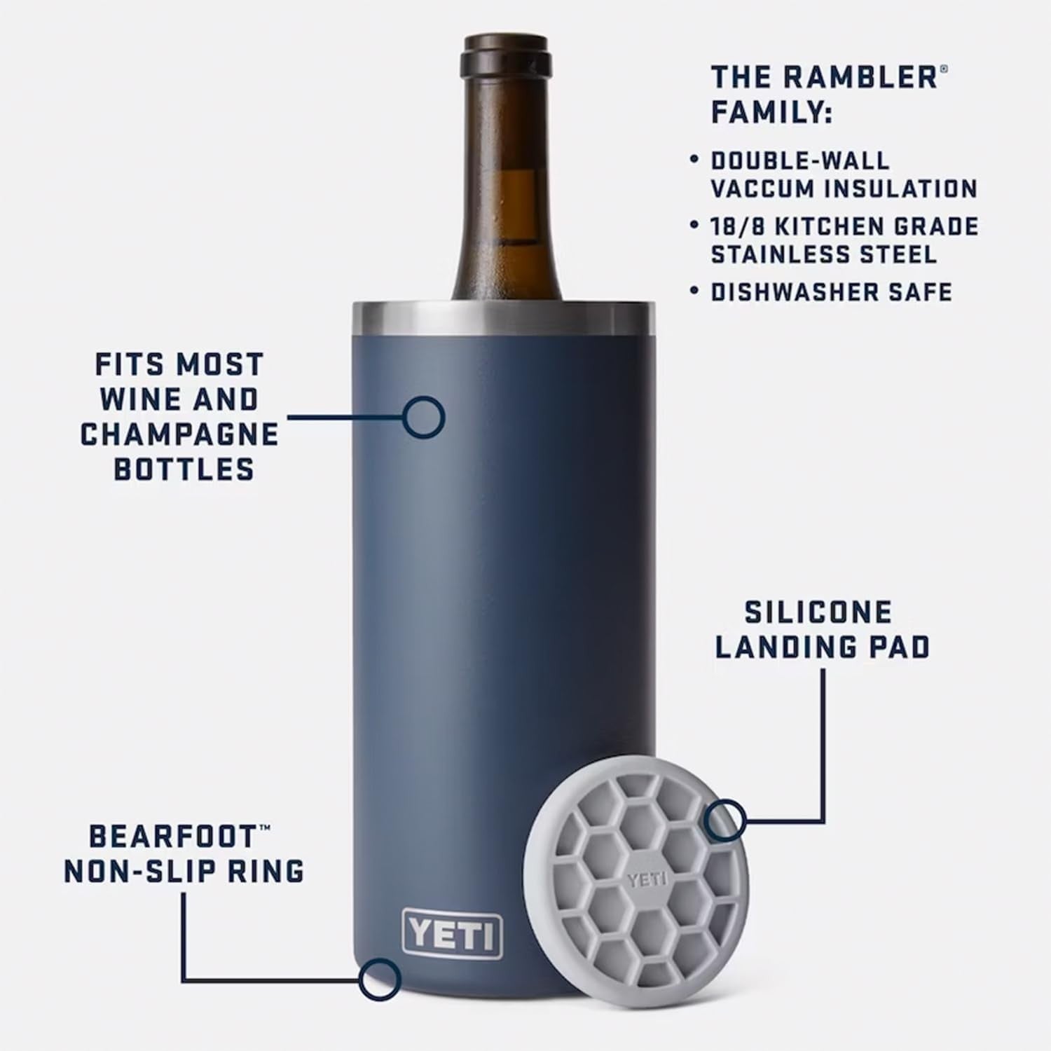 Stainless Steel Wine & Champagne Bottle Chiller Insulated No Ice Cooler