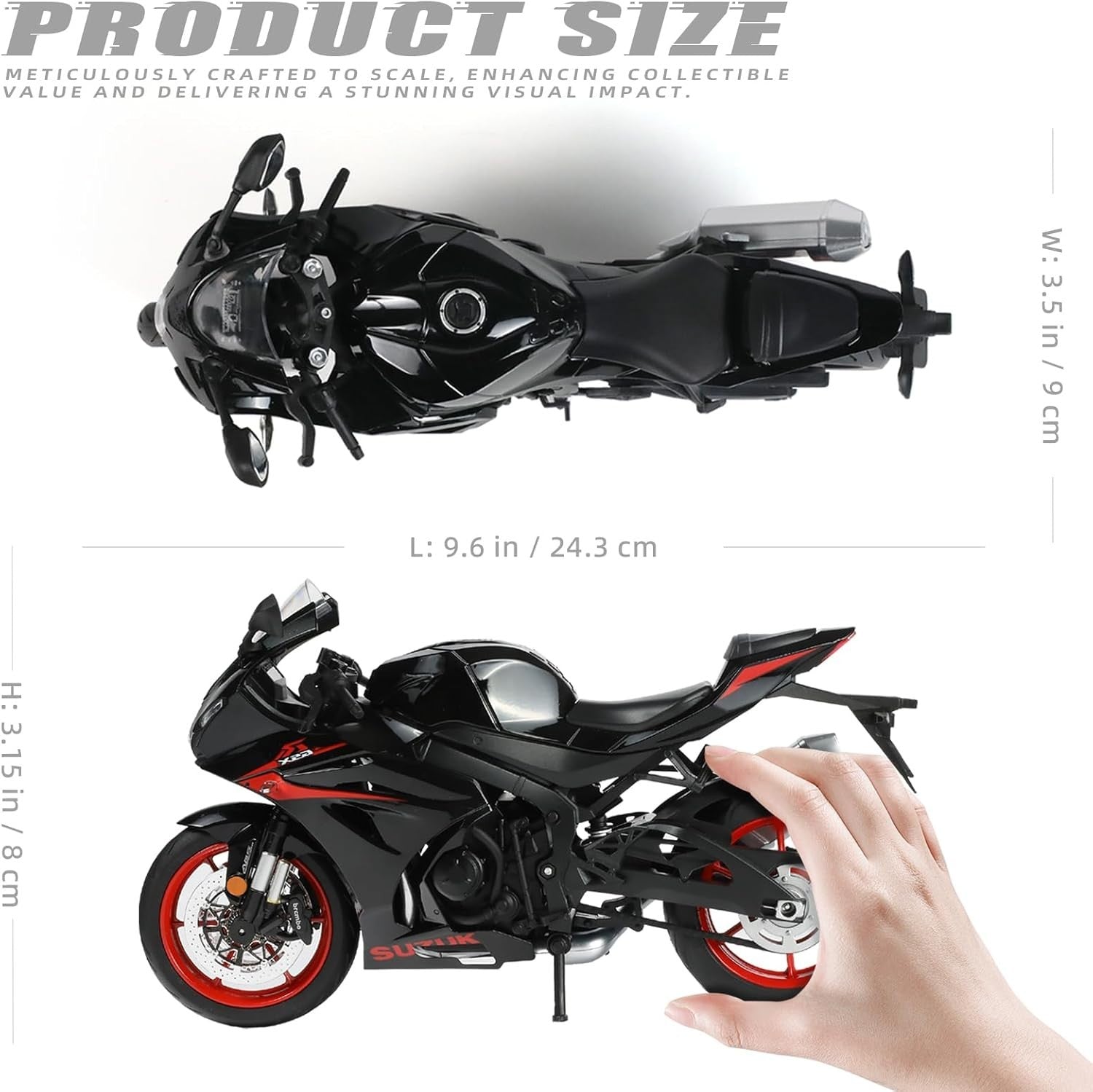 Mini 1:12 Die-Cast Motorcycle Model, No Assembly, Perfect Gift Collectible