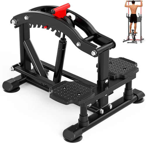 Black Foldable Assisted Pull Up Dip Station Power Tower Home Gym 660lbs
