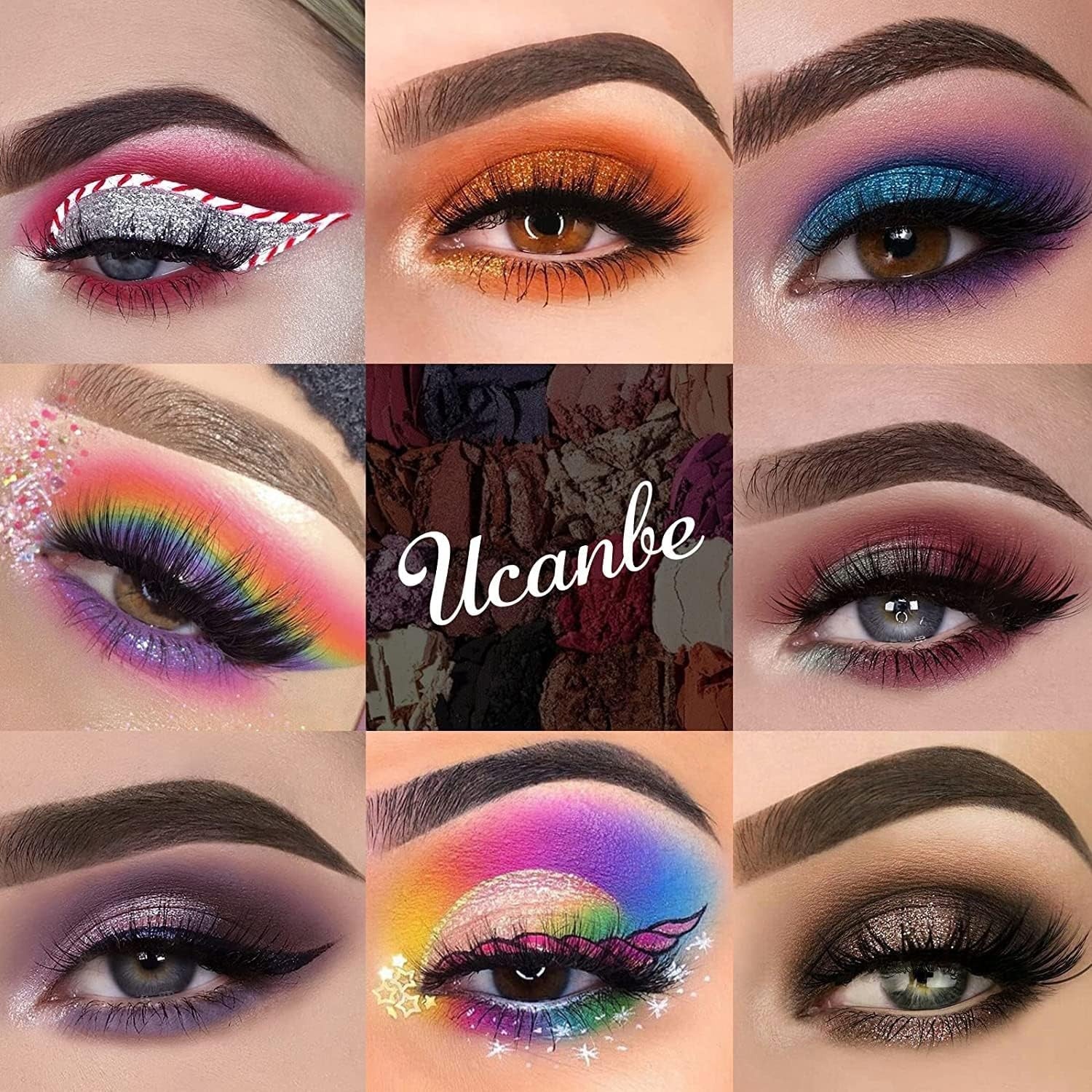 86 Color Nude Eyeshadow Palette with 15 Brushes Matte Glitter