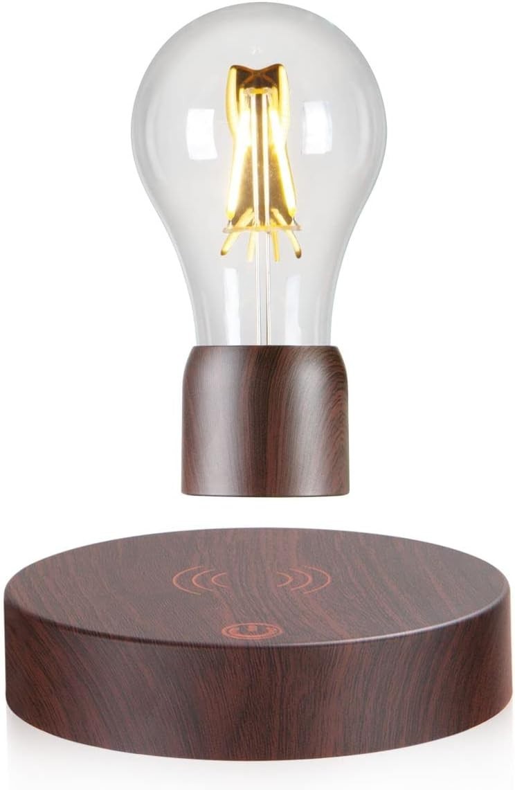 Lacquered Magnetic Levitating LED Bulb Floating Desk Lamp