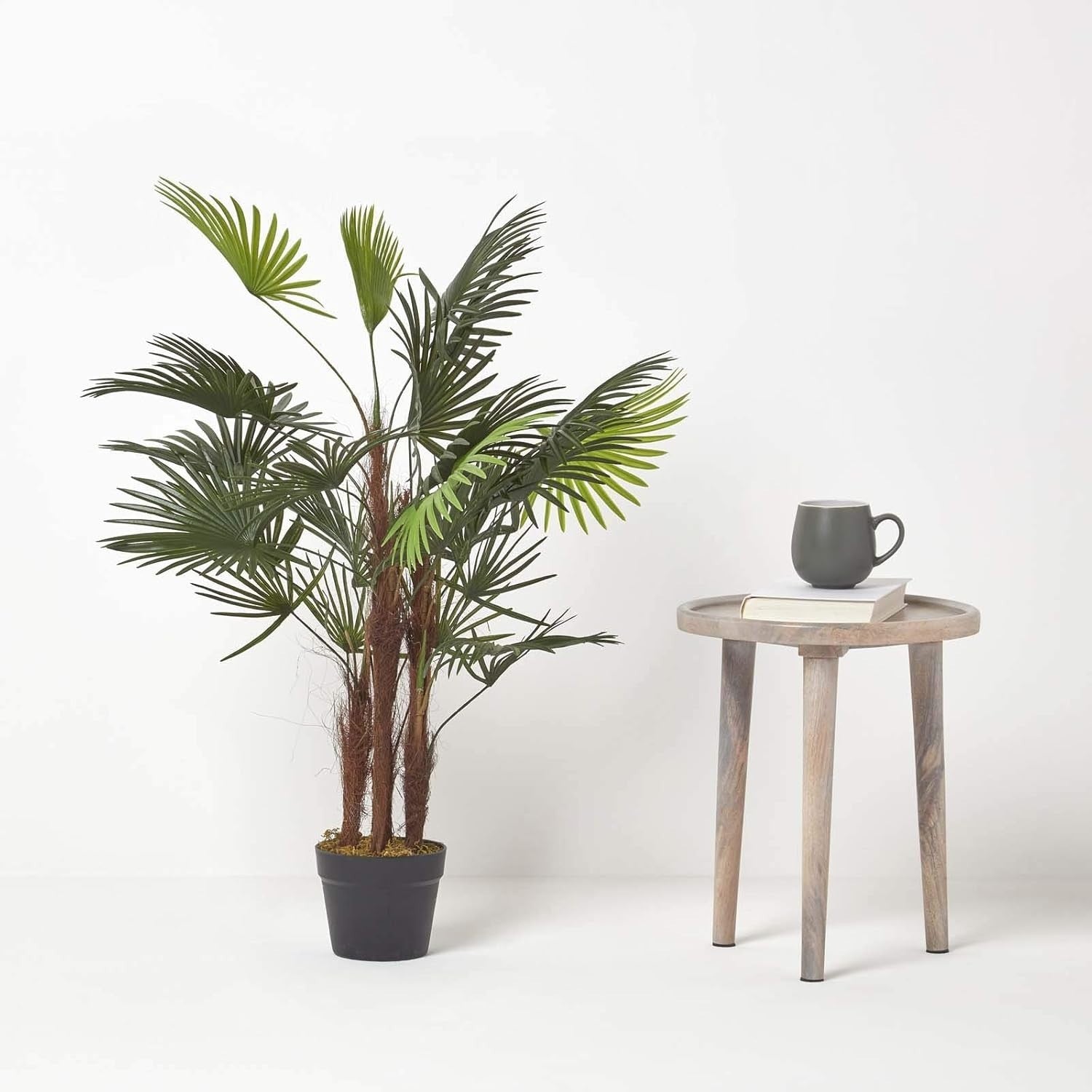 90cm Artificial Lady Palm Tree Rhapis Plant in Pot Indoor Home Office Decoration