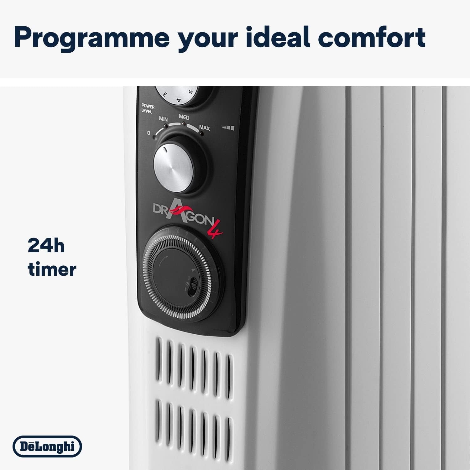 2kW Oil Filled Radiator Heater – Timer, Thermostat, Portable Warmth