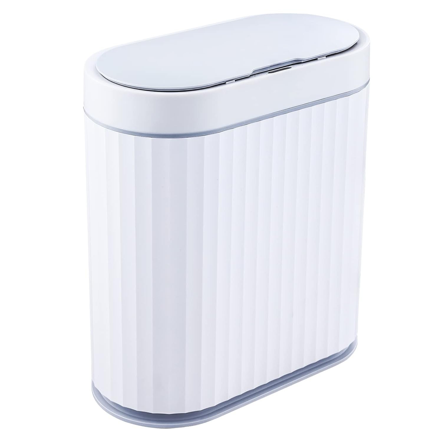 9.5L Touchless Bathroom Bin Motion Sensor Slim White Grey