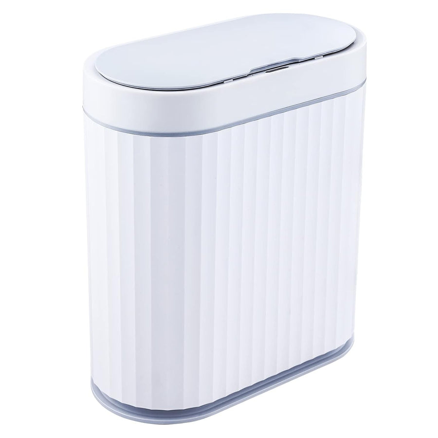 9.5L Touchless Bathroom Bin Motion Sensor Slim White Grey