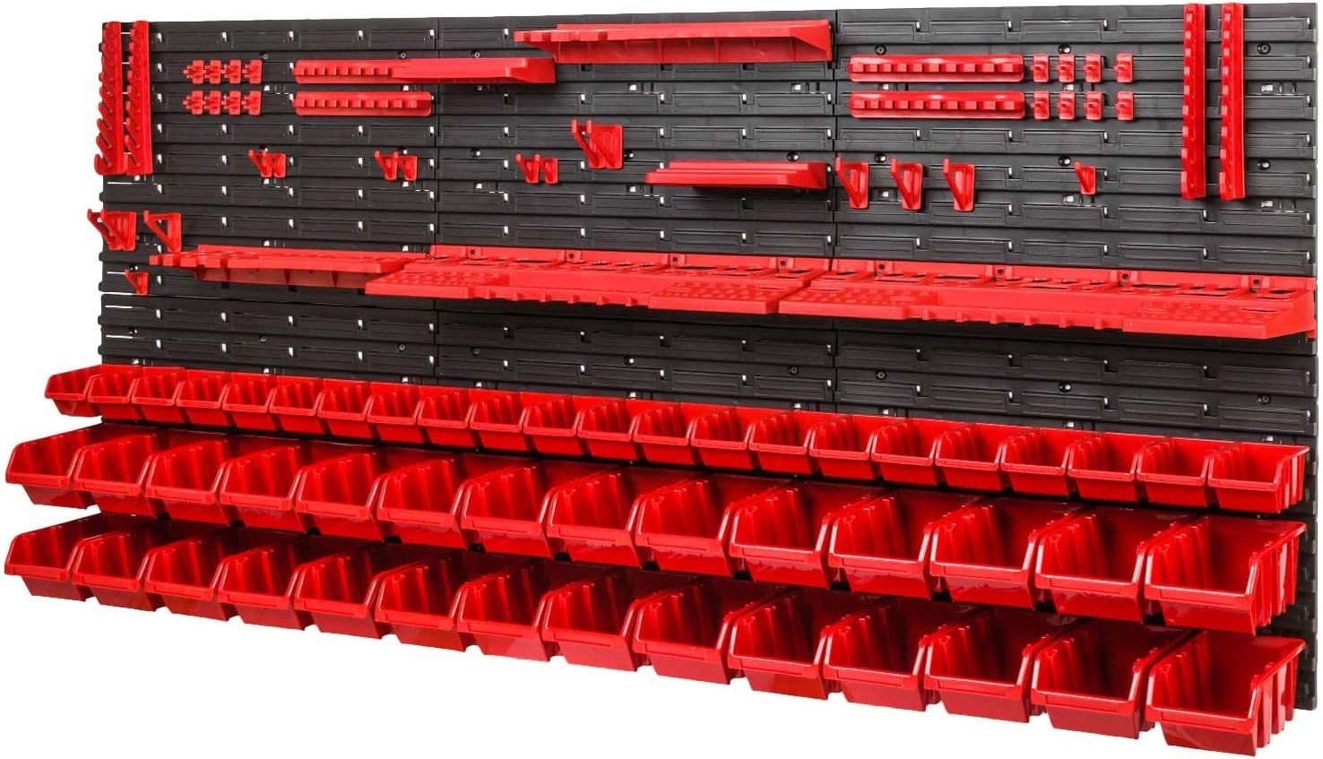 Heavy Duty Garage Tool Wall Storage Board Kit With Bins Hooks 1728mm