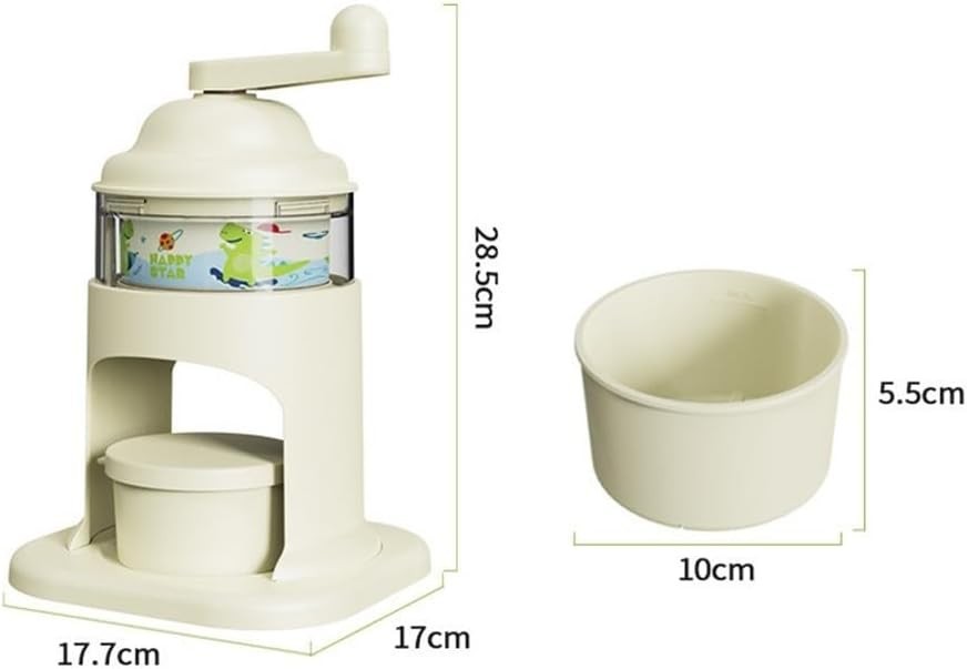 Manual Ice Crusher Snow Cone Slush Maker Hand Crank Shaved Ice Machine