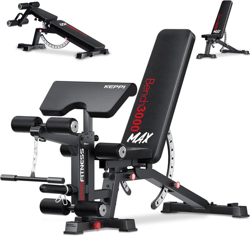 Commercial Adjustable Workout Bench 600kg Leg Extension Preacher Pad