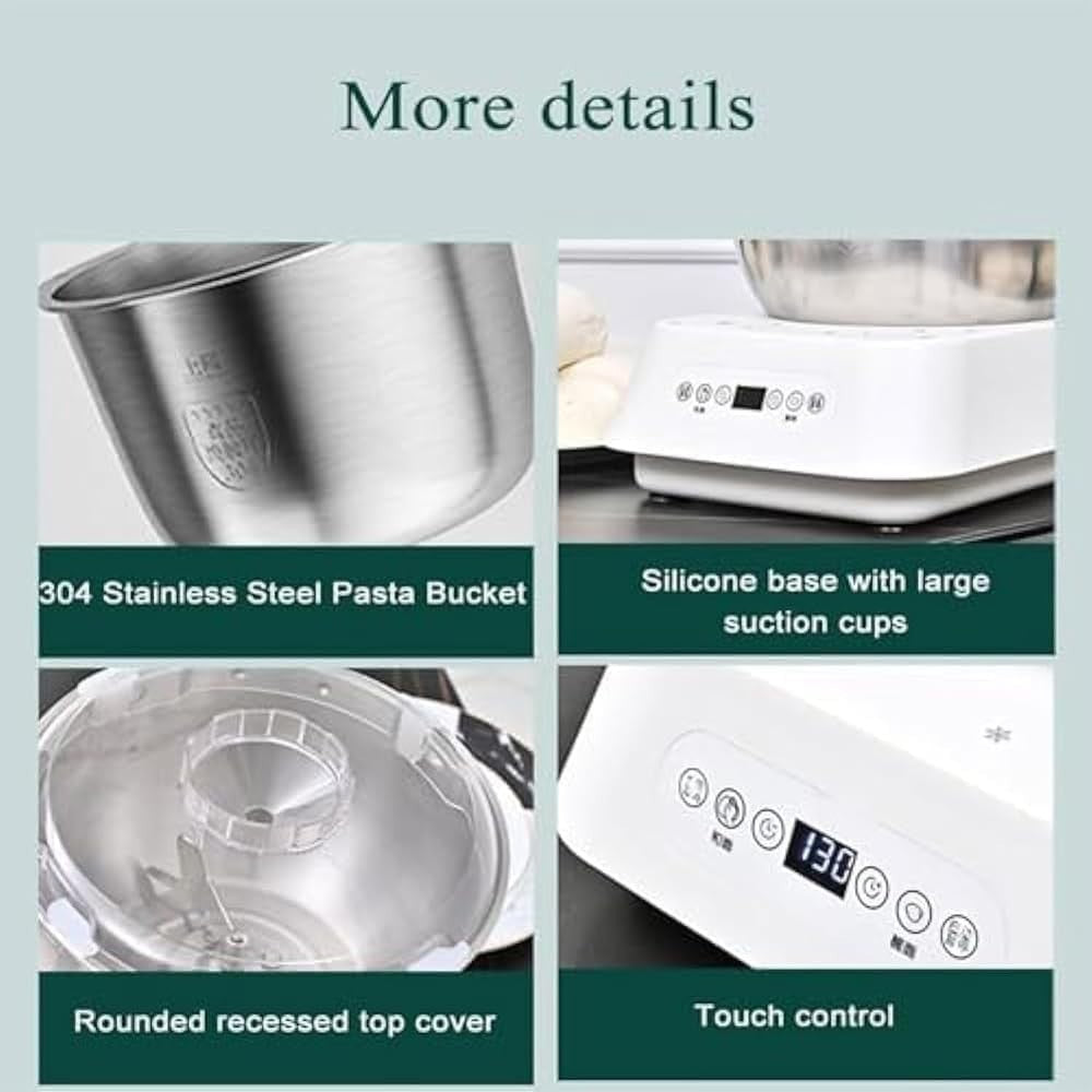 5L Electric Dough Mixer Automatic Kneading Fermentation Stainless Steel