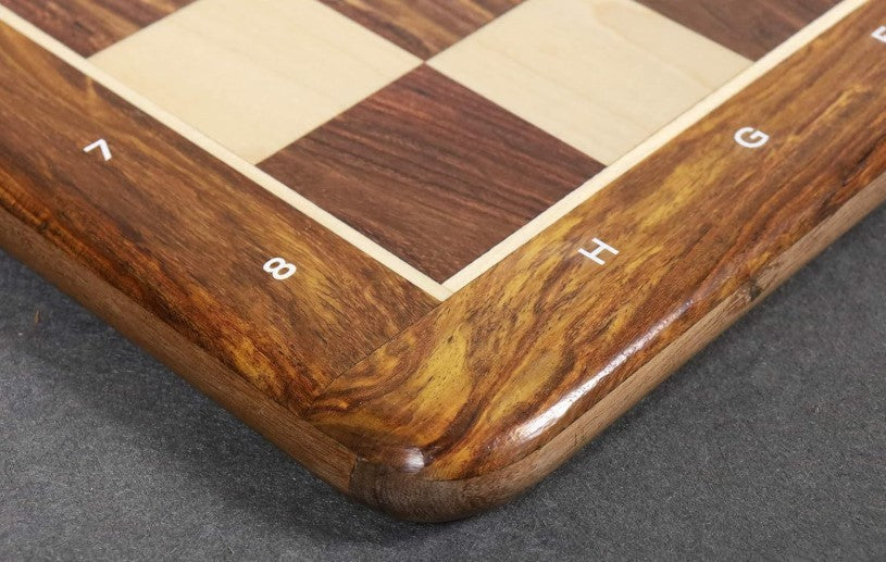 Luxury 21" Wooden Chess Board with 55mm Squares – Rosewood & Maple Inlaid