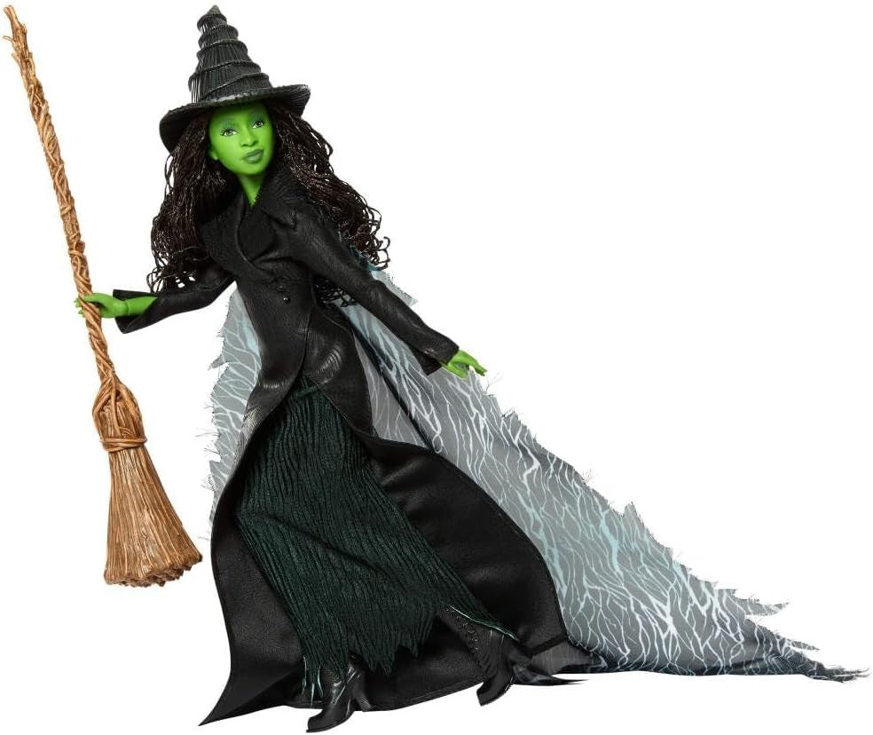 Deluxe Magic Fashion Doll Green Witch Outfit Cape Accessories Poseable