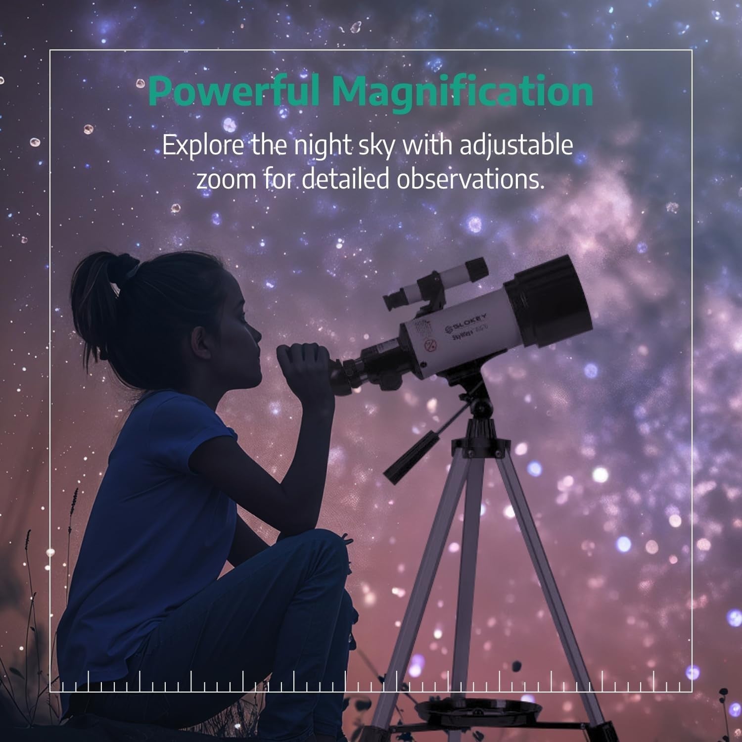 Black 16x-120x Telescope for Kids & Adults Moon, Planets, Stargazing