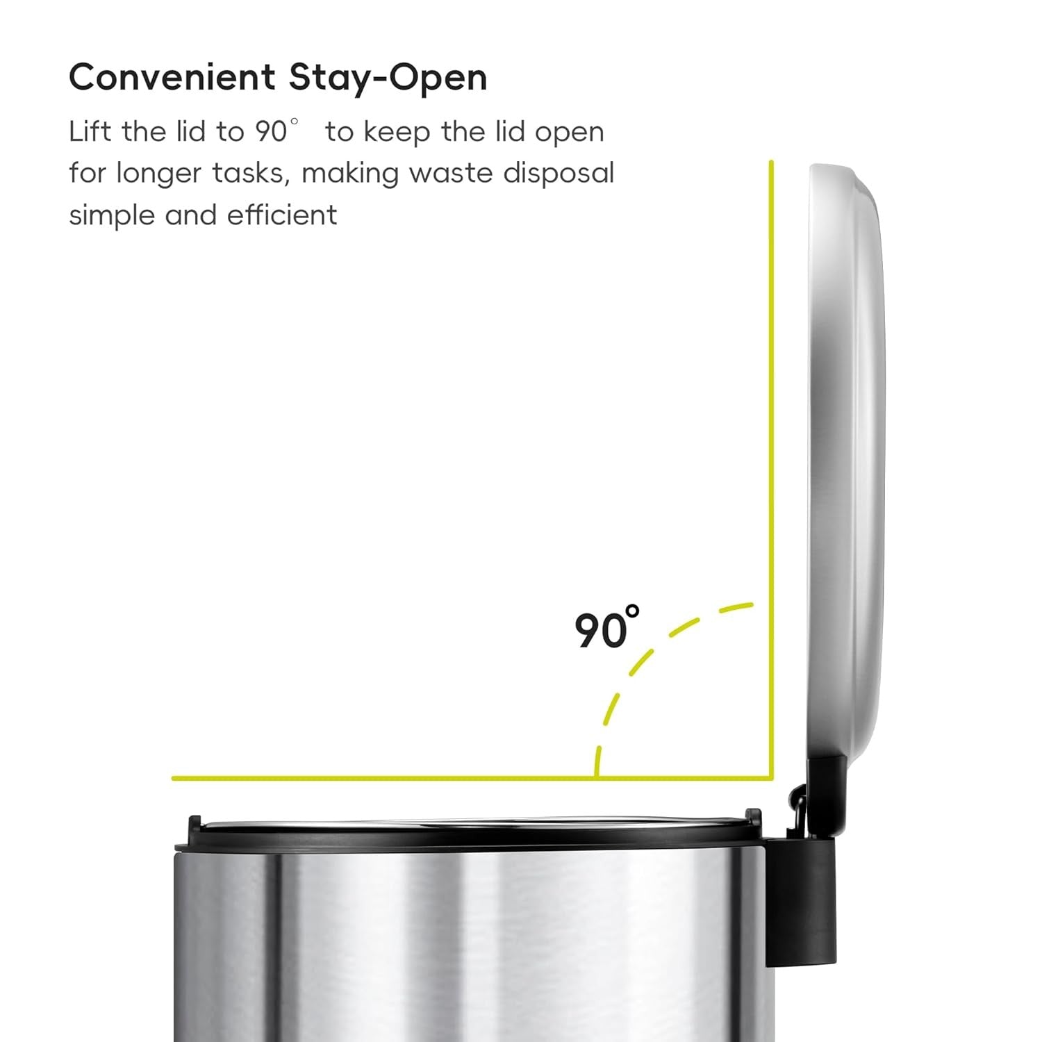 3L Stainless Steel Pedal Bin Small Bathroom Bedroom Trash Can