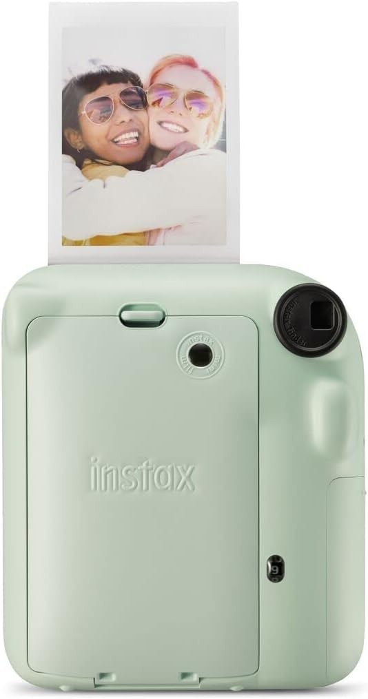 Mini Instant Camera Mint Green Selfie Mirror Auto Flash Compact Photo