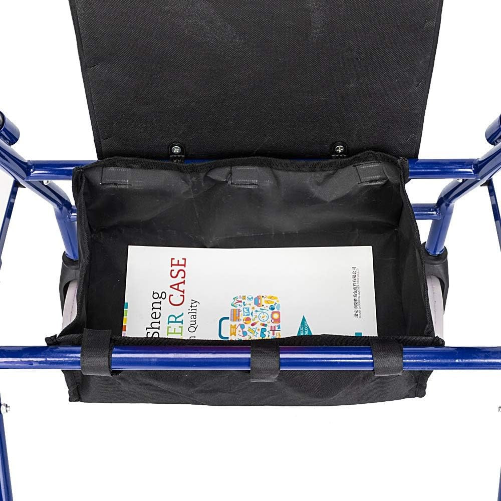 Foldable Rollator Walker with Seat 4 Lightweight Lockable Brakes