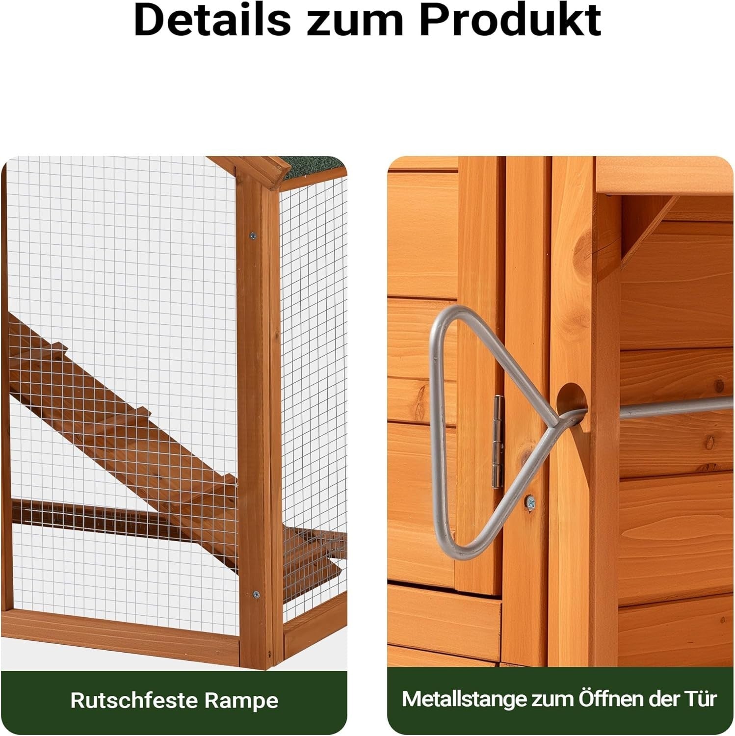 Wooden Chicken Coop Enclosure Nesting Box Run Mesh Tray Outdoor