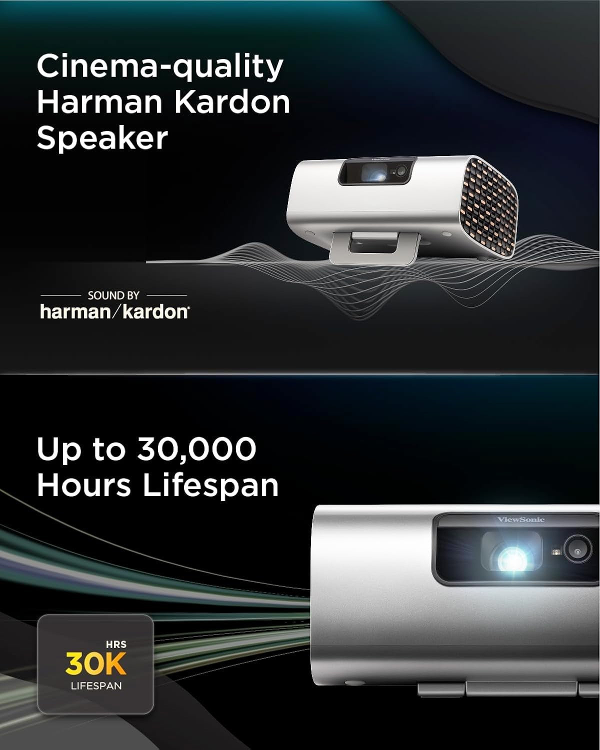 RGB Laser Smart Projector 1080P WiFi Bluetooth Auto Focus Portable