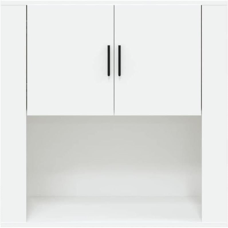 Wall Mounted White Storage Cabinet 33x80x80cm Durable Organiser