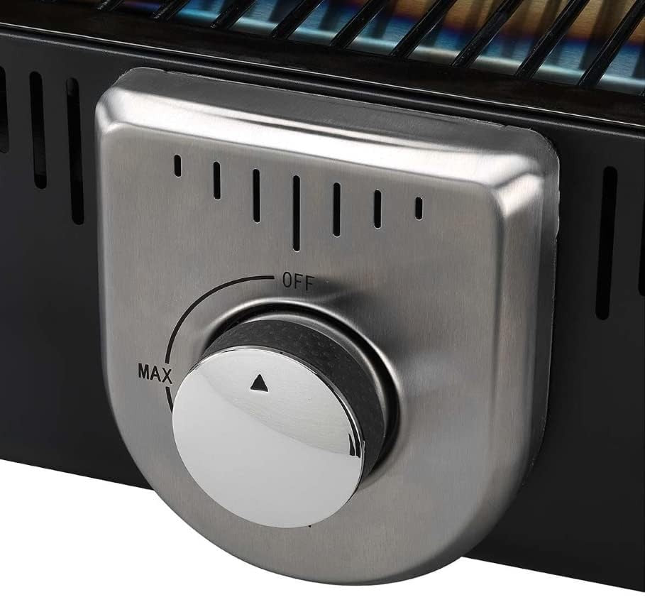 Portable Gas BBQ Grill with Lid Thermometer Tabletop Outdoor Camping