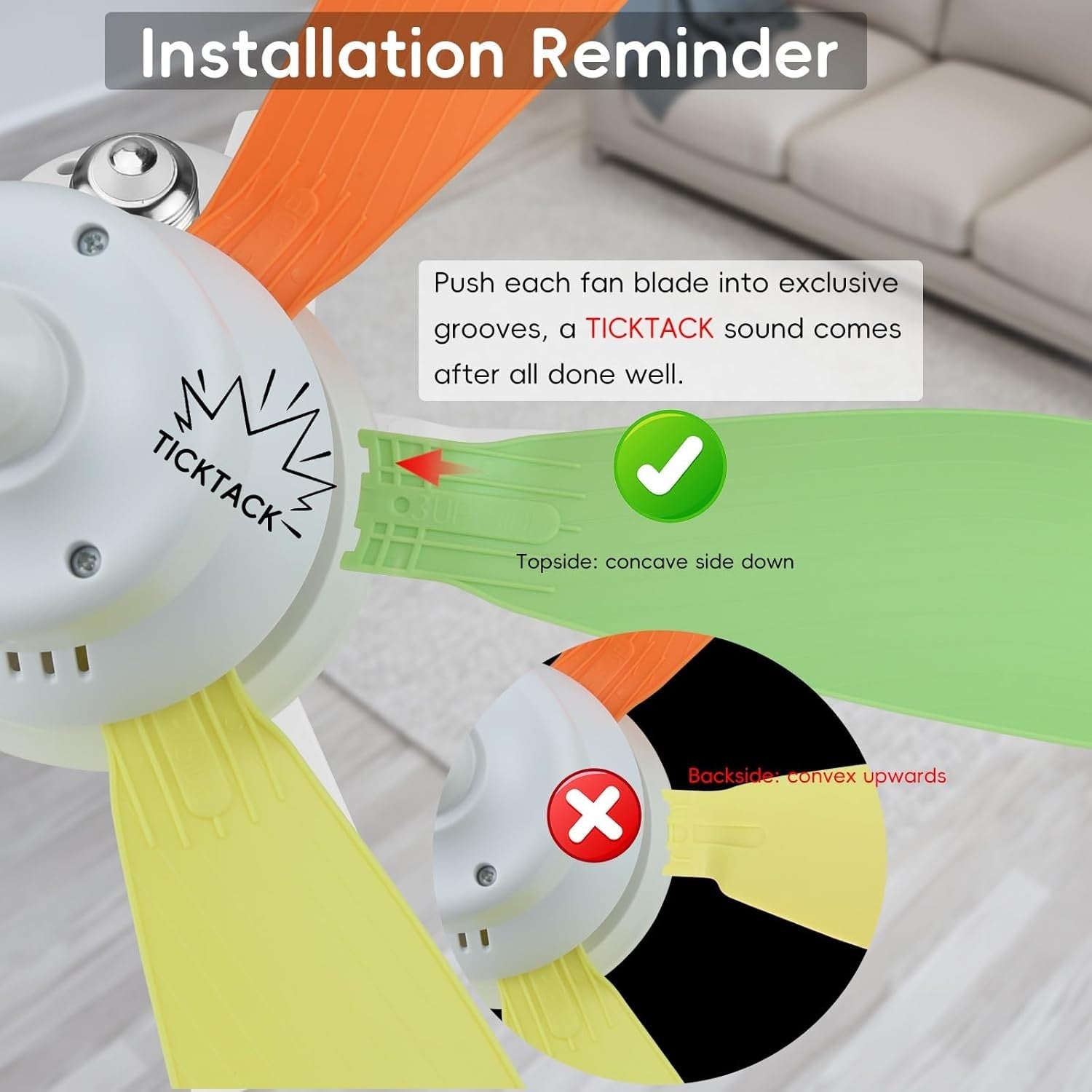 30W Small LED Ceiling Fan Light, 3 Speeds, Dimmable, E27/B22, Quiet Timer Fan