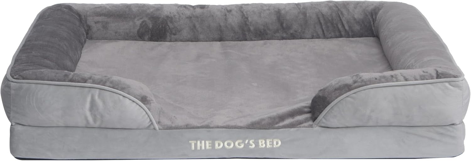 XL Orthopedic Dog Bed Plush Bolster Washable 111x86cm