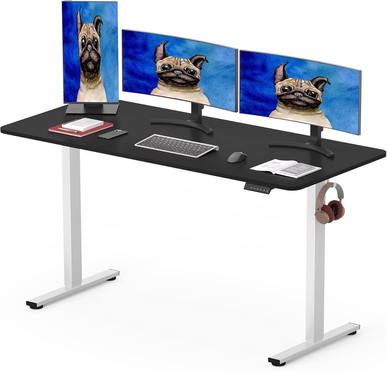 Electric Standing Desk 160x80cm Adjustable Sit Stand Table W / Memory Presets