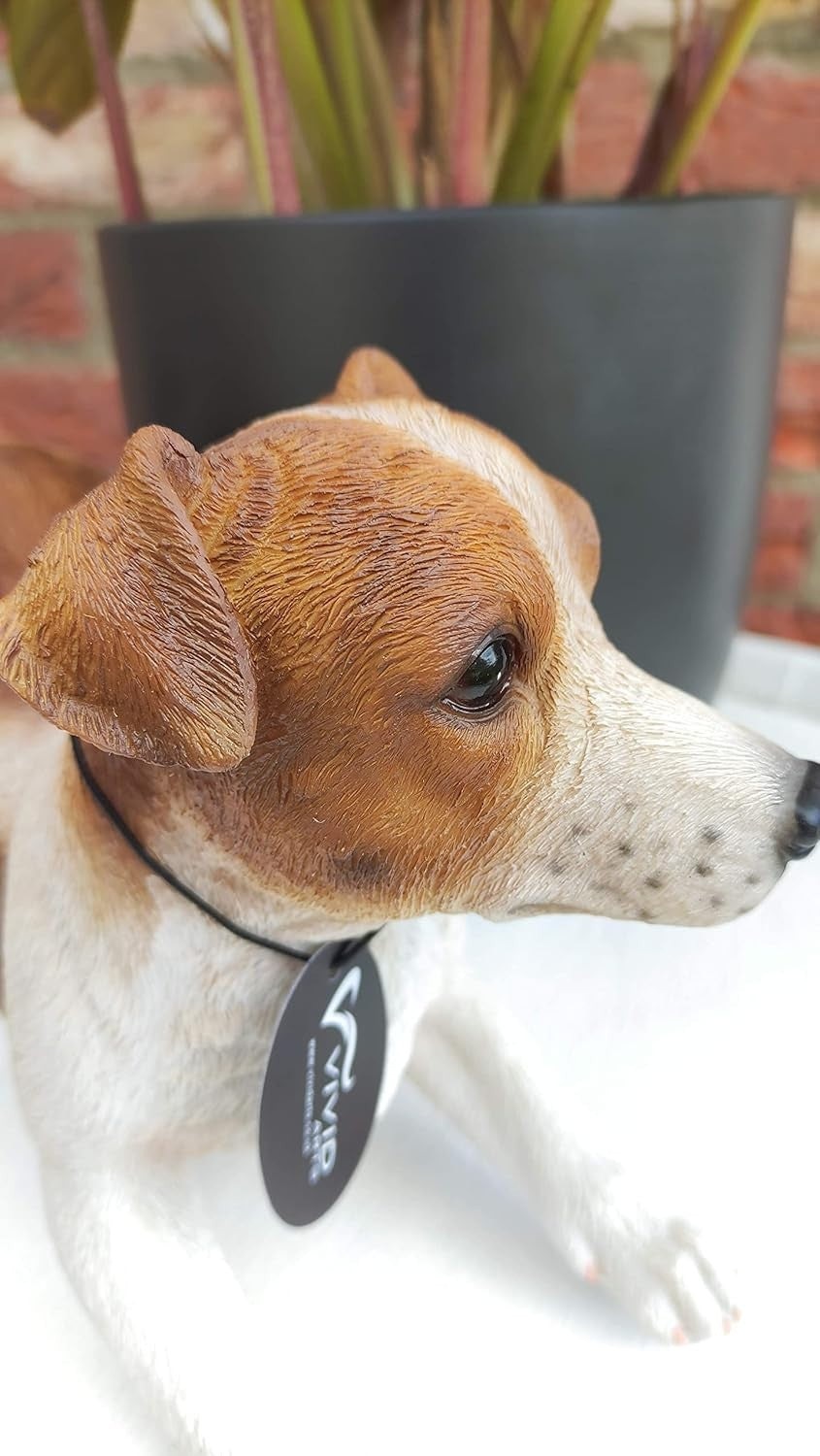 Realistic Jack Russell Dog Garden Ornament – Frost-Resistant Outdoor Statue