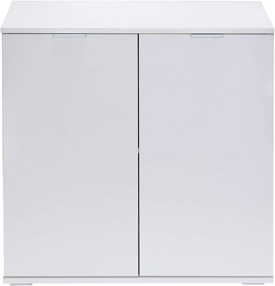 Modern White Sideboard Cabinet 2 Doors Adjustable Shelf Storage Unit Office