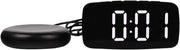 Black Large LED Vibrating Alarm Clock Bed Shaker Super Loud Heavy Sleeper