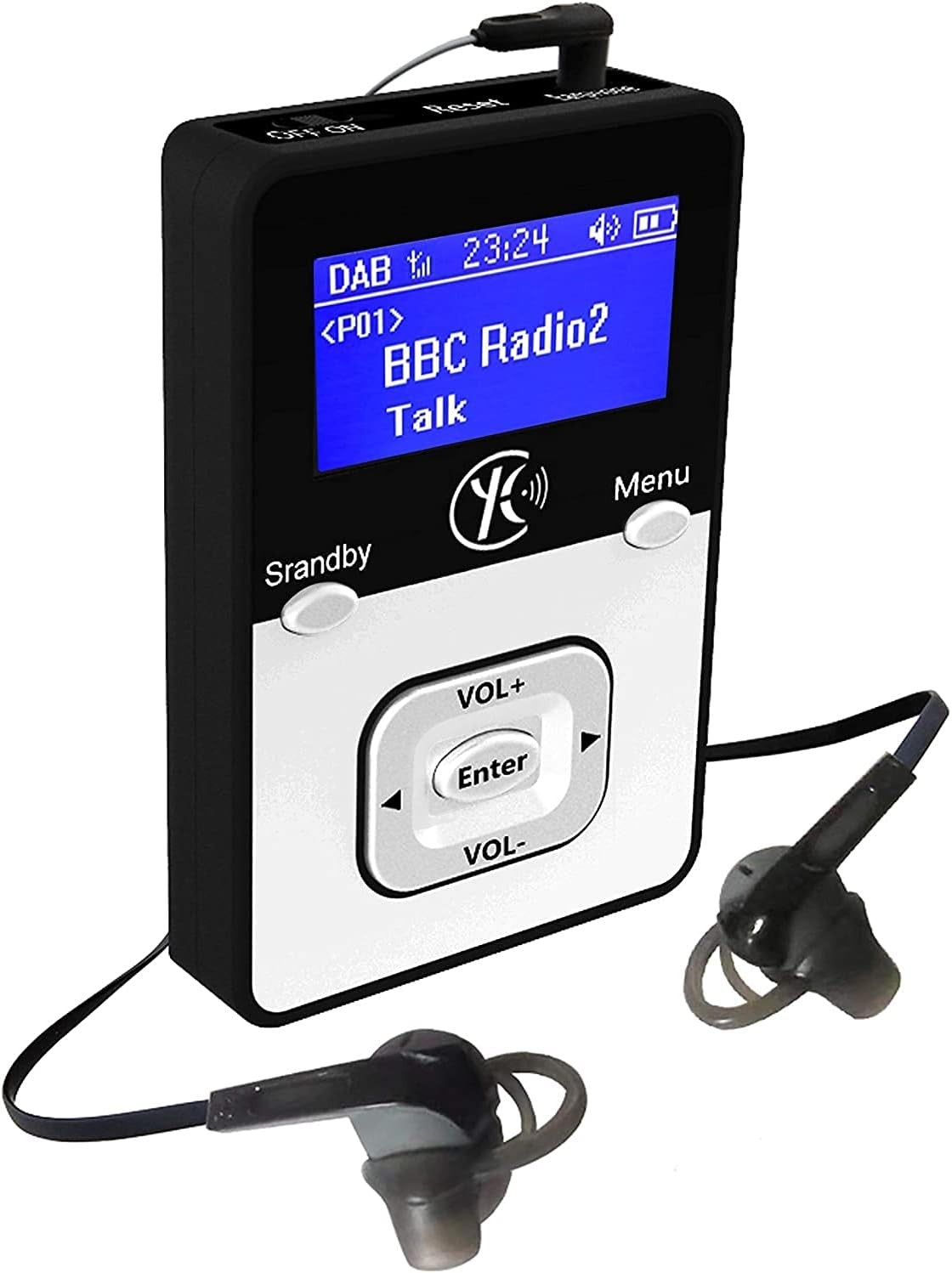 Portable DAB+ FM Radio MP3 Player SD Recordable Rechargeable