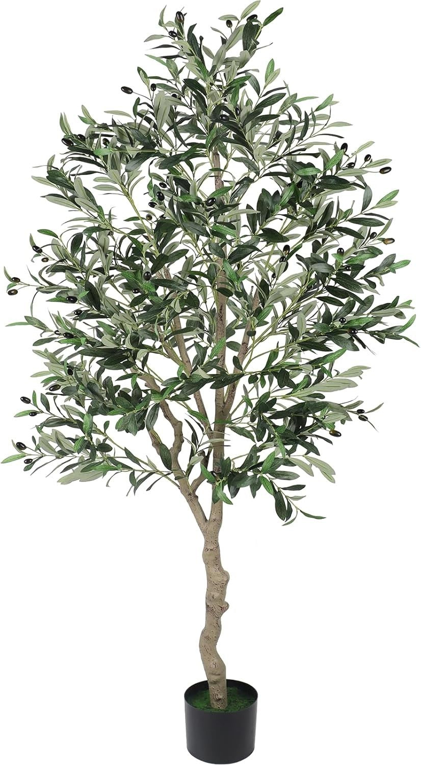 6ft Artificial Olive Tree Tall Faux Plant Realistic Leaves Indoor Home Decor