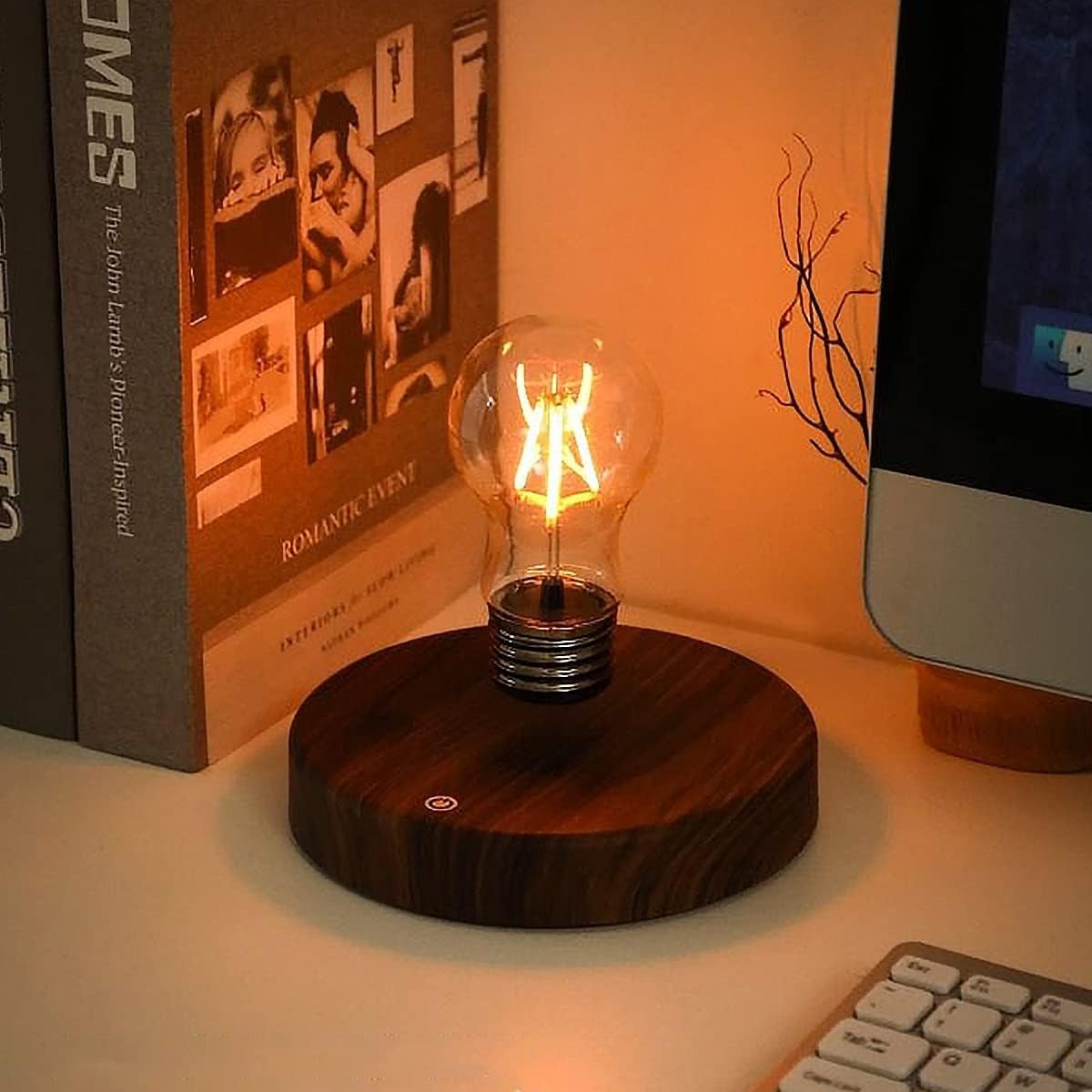 Magnetic Levitating LED Desk Lamp, 360° Rotating Floating Table Light