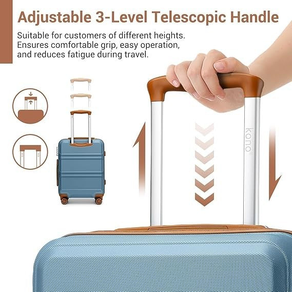 Compact Flight Carry-On 20” ABS+PC Hard Case Spinner with TSA Lock