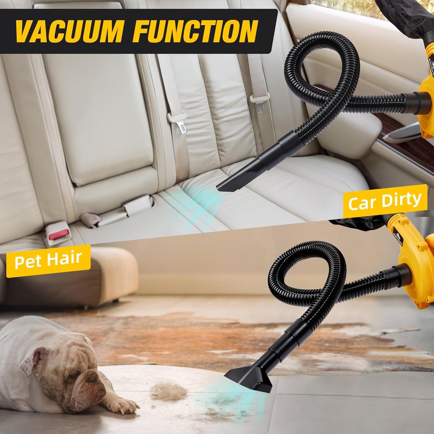 20V Cordless Leaf Blower Vacuum 2-in-1 Brushless 180MPH Variable Speed