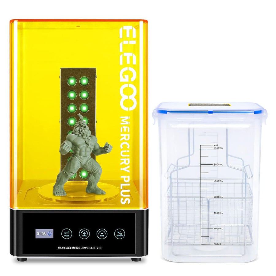 Resin 3D Printer Wash & Cure Station UV Curing LCD SLA Models