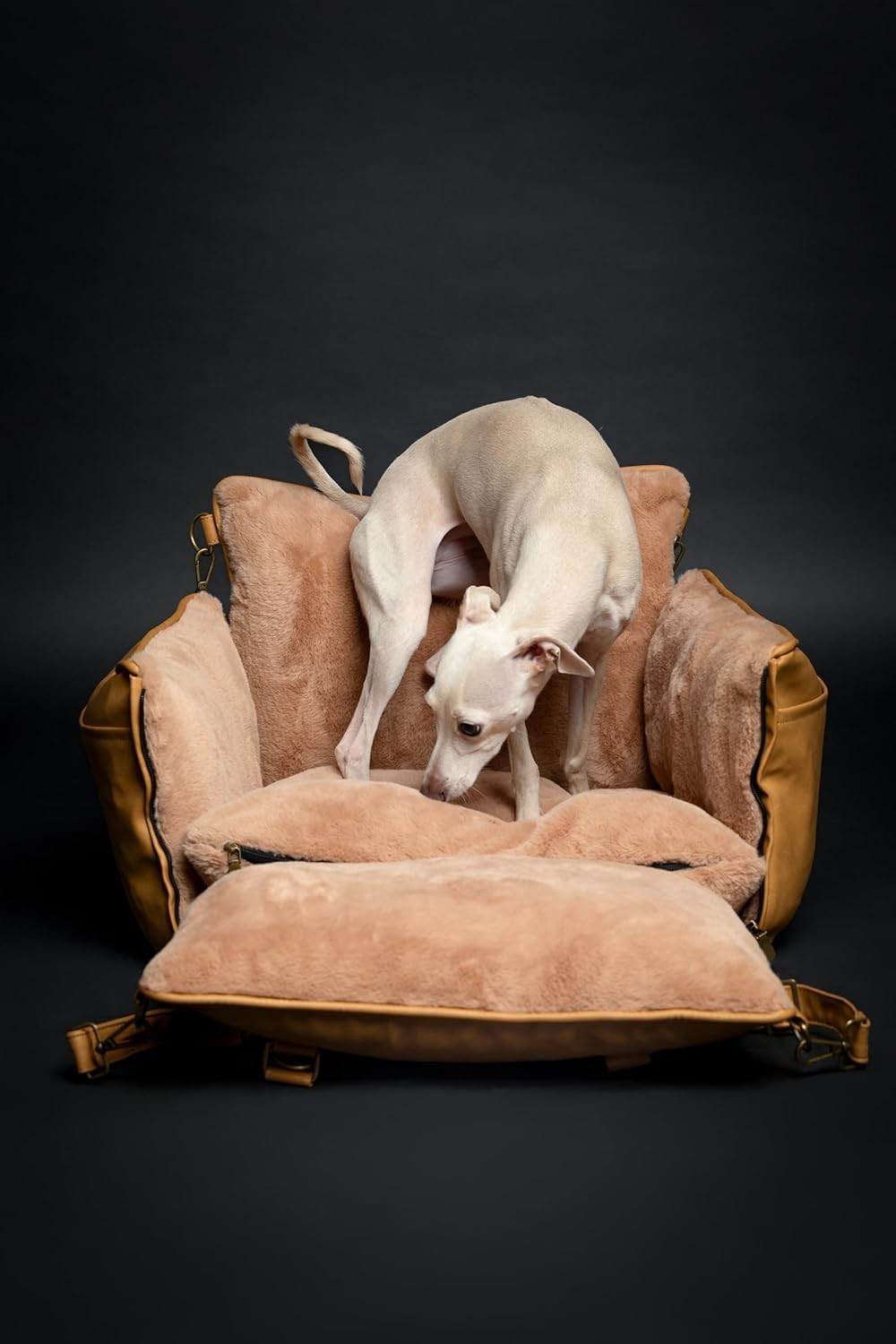 Luxury Dog Booster Car Seat Orthopedic Foam Washable Travel Bed