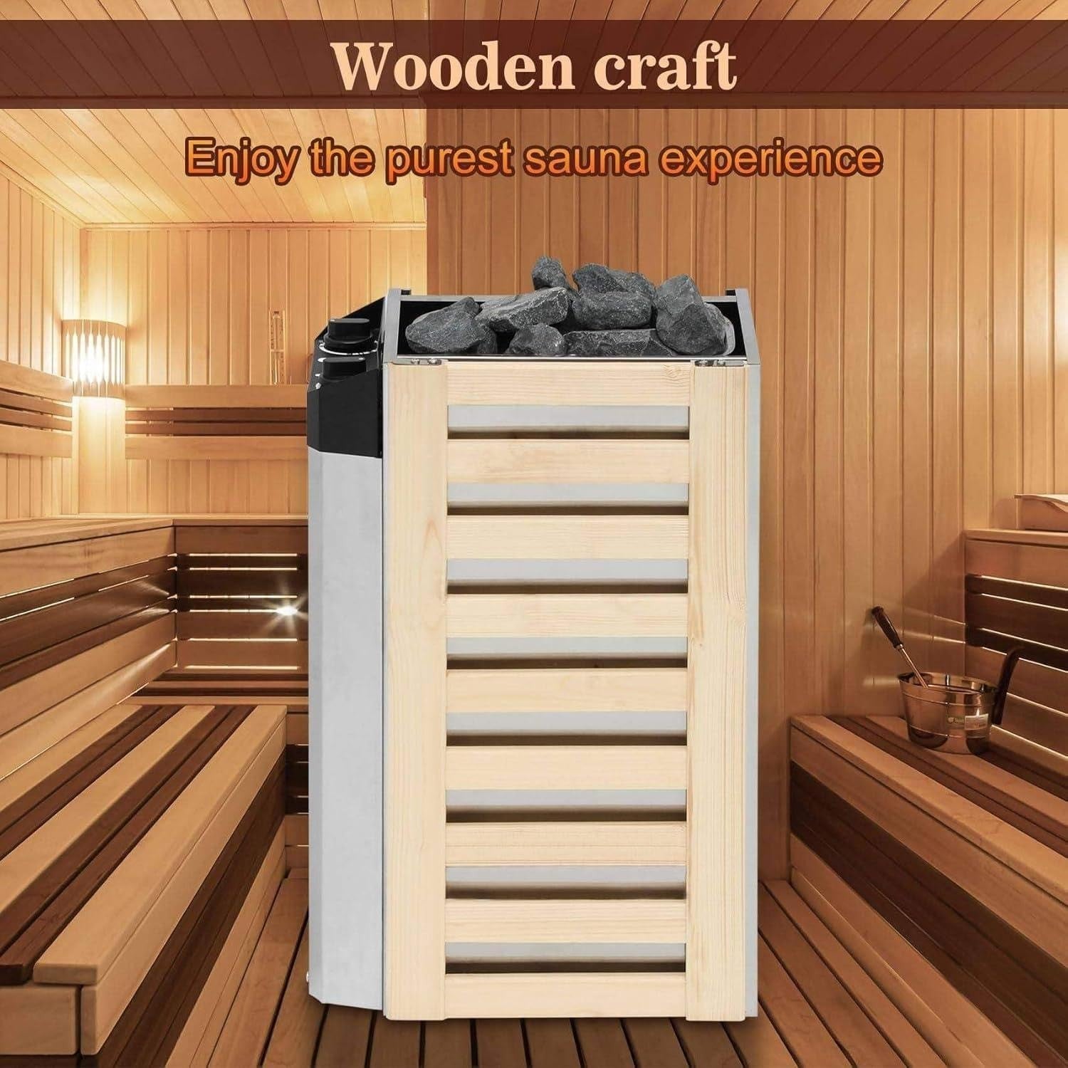3KW Electric Sauna Heater for 2–4m³ Room – Stainless Steel, Timer Control