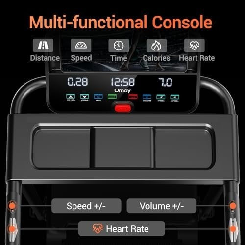 3.0HP Folding Treadmill Quiet Motor 12kmh Shock Absorbent Home Running Machine