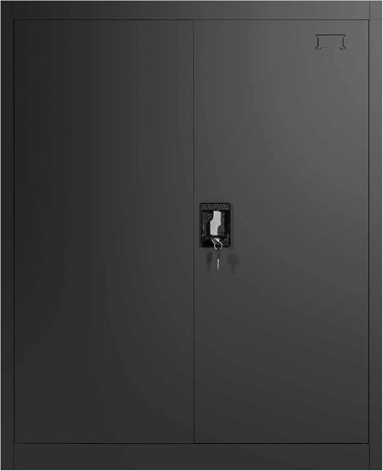 Heavy Duty Lockable Metal Storage Cabinet 4 Tier Adjustable Shelves