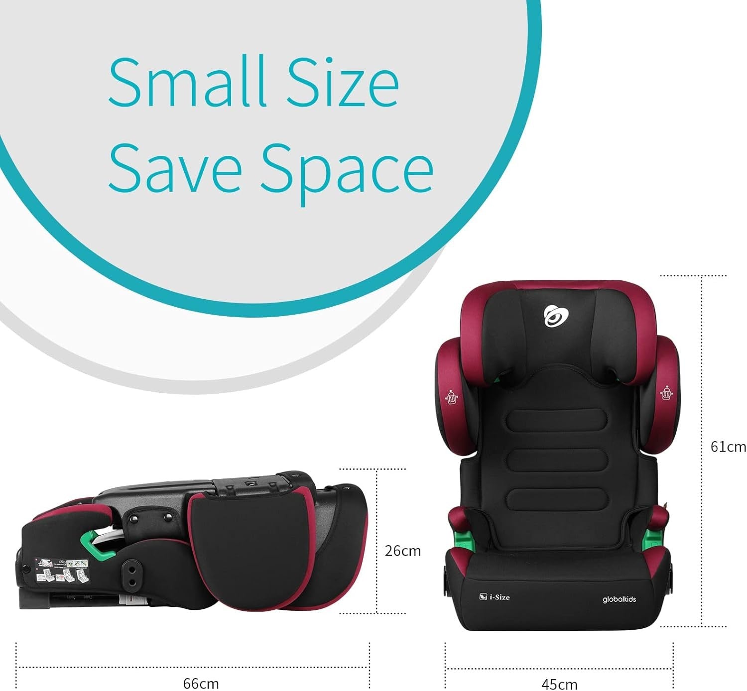 i-Size High Back Booster Car Seat ISOFIX 3–12 Years Side Impact Safety