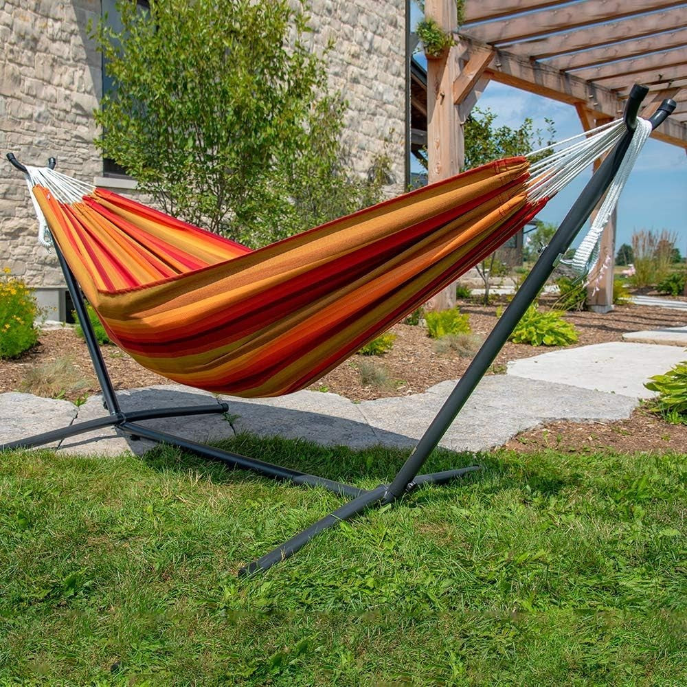 Double Hammock with Stand – Heavy Duty 2 Person Outdoor Bed, 204kg Capacity