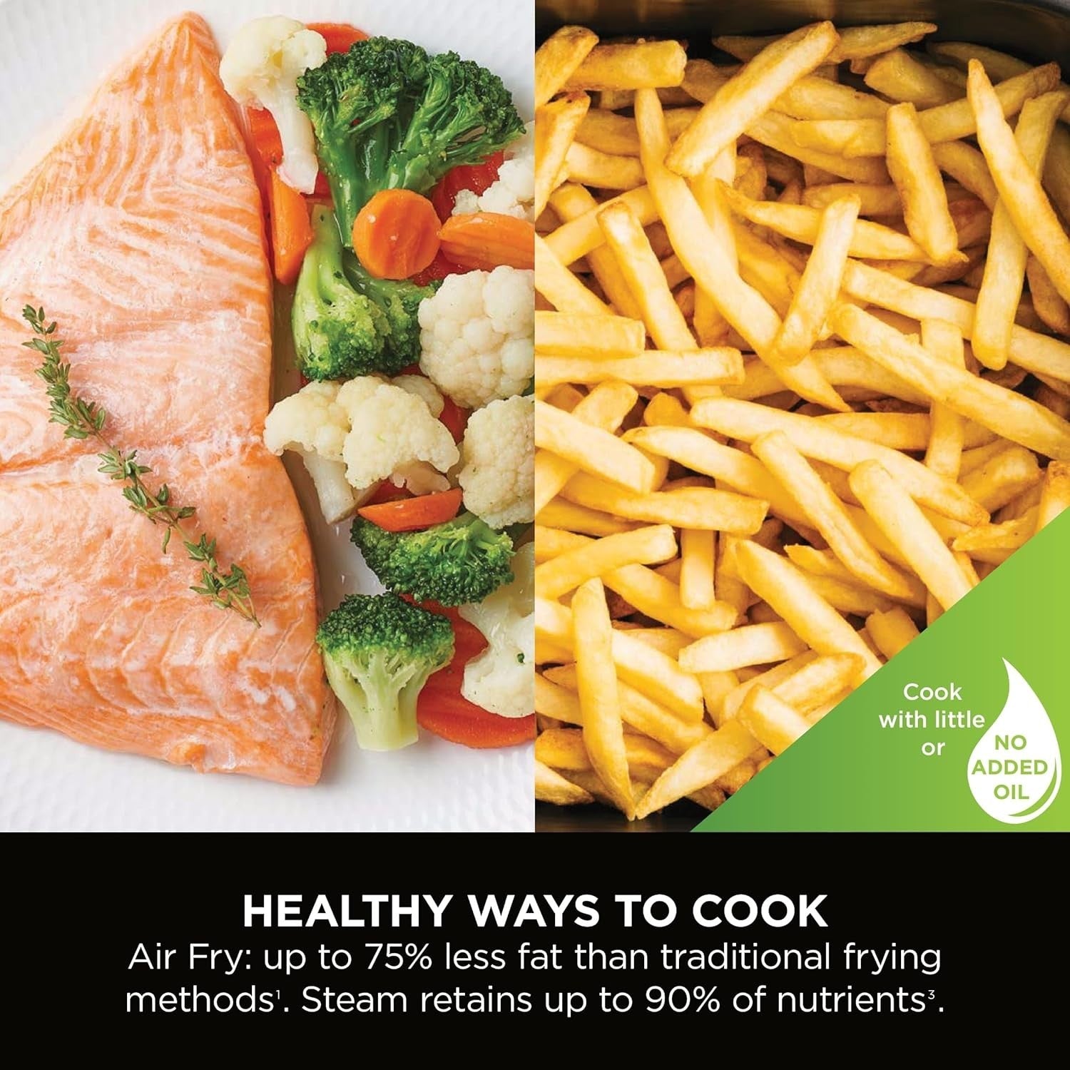 12-in-1 Multi Cooker Air Fryer Slow Cooker 5.7L Steam Air Fry Fast Meals