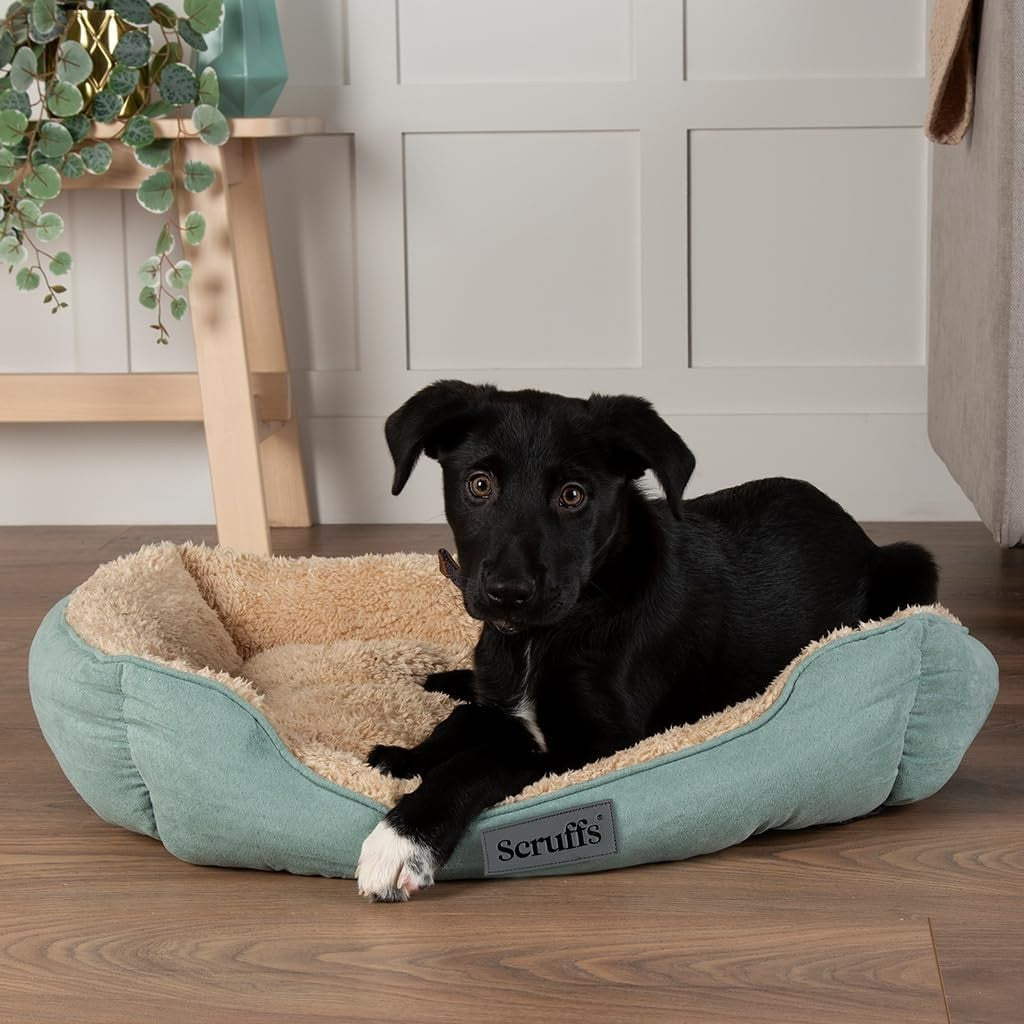 Small Dog Box Bed 50x40cm Plush Washable Non Slip