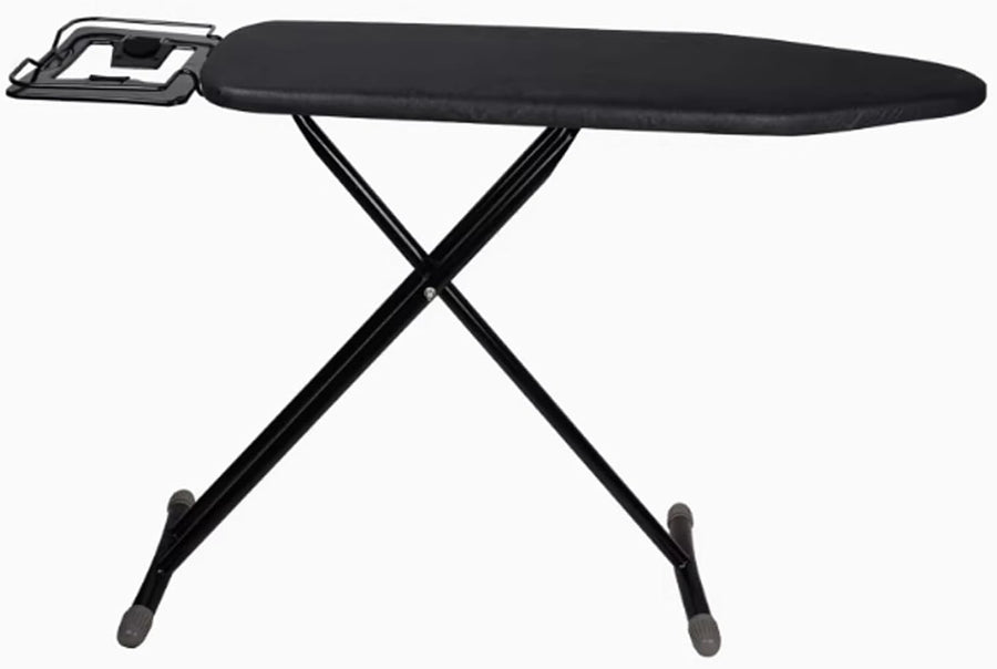 Full Size Adjustable Ironing Board Folding Thick Pad Stable Steel Frame Black